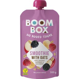 Smoothie Hafer &ndash; Brombeere, Himbeere, Banane & Apfel