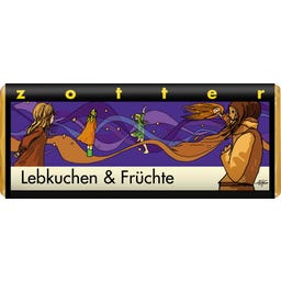 Zotter Schokolade Bio Winter Specials Lebkuchen & Fr&uuml;chte