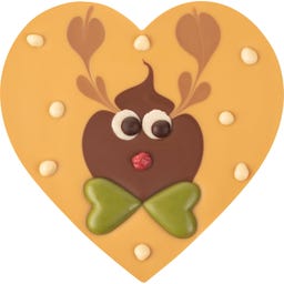 Bio MiXing Karamell-Herz mit Rentier Rudolph de Luxe - 100 g