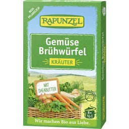 Bio Gemüse Brühwürfel mit Kräutern, mit Bio-Hefe - 84 g