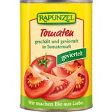 Bio Tomaten gesch&auml;lt und geviertelt in der Dose