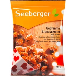 Gebrannte Erdnusskerne mit Zuckerkruste & Sesam - 150 g
