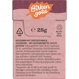 Birkengold® Xylit Kaugummi Zimt - 20 Stk. (28 g)