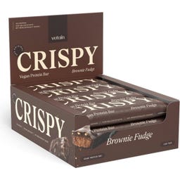 Vetain CRISPY Vegane Proteinriegel - 12er Pack - Brownie