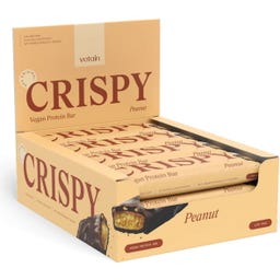 Vetain CRISPY Vegane Proteinriegel - 12er Pack - Peanut